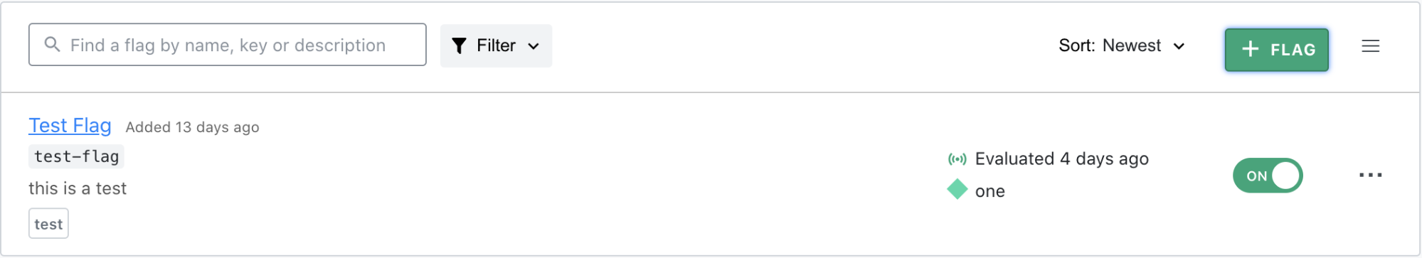config feature flag