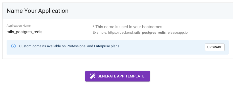 generate app template